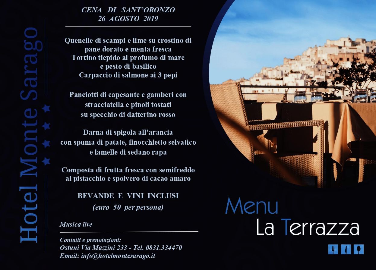 = Cena 26 Agosto 2019
